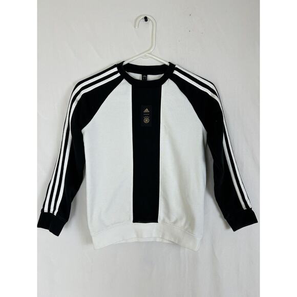 adidas Other - Adidas Youth Boys Crew Sweatshirt Germany Black White SMALL Long‎ Sleeve